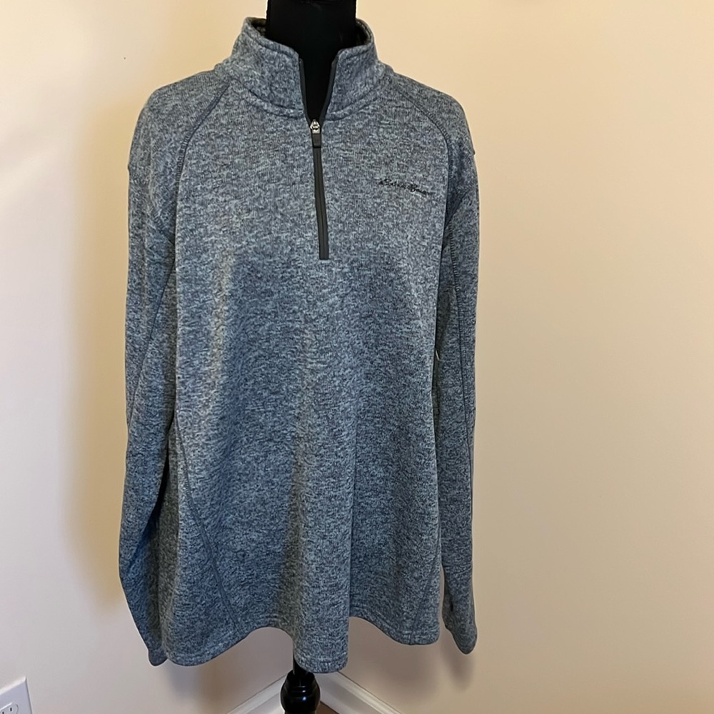 Blue 3/4 zip Eddie Bauer